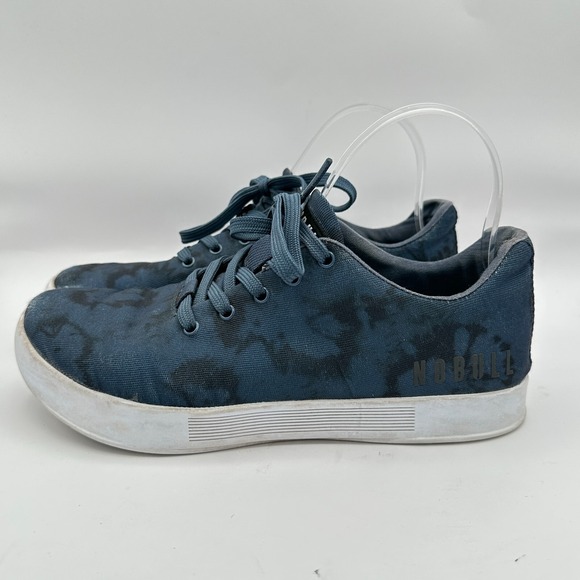 Nobull Sneaker Shoes Mens 6.5 Womens 8 Blue Black‎ Canvas Tie Dye Workout Gym - Picture 3 of 12
